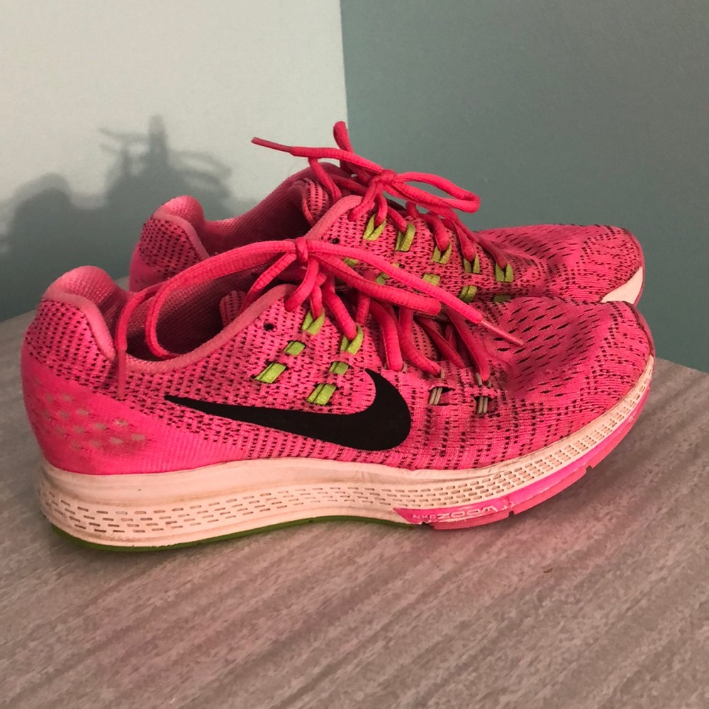 Pink and green lightweight Nike Running shoes
